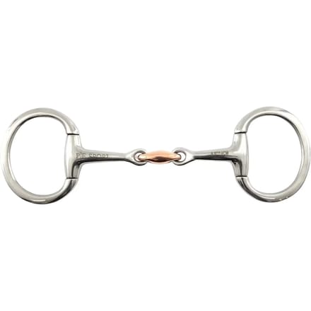 Dubbele diamantvormige olijfbit in koper Premier Equine Eggbutt