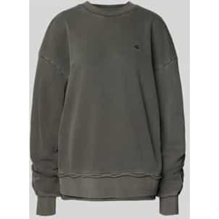 Oversized sweatshirt met ribboorden