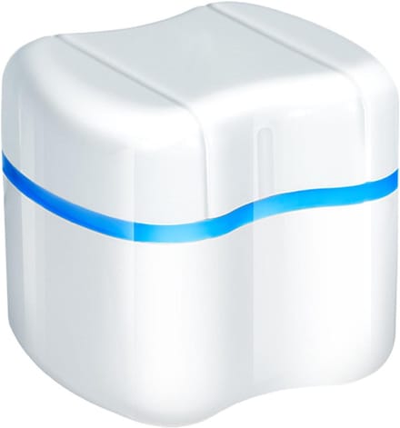 Prothese Opbergdoos - Kunstgebit Houder - Hygiënisch Bewaren - Lekvrije Container - 8 cm - Wit