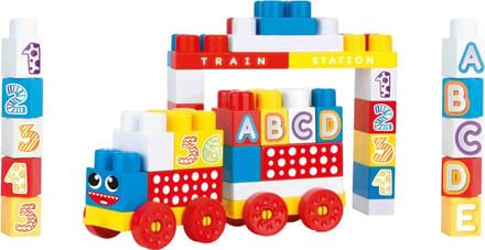 Dolu 50 stuks Gekleurde Bouwblokken met Trein 5031