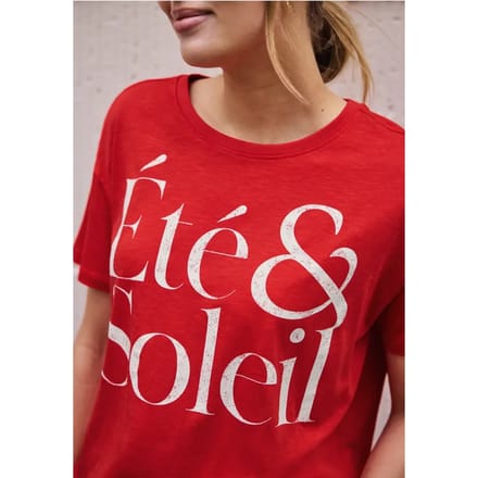 Shirt met ronde hals en tekstopdruk