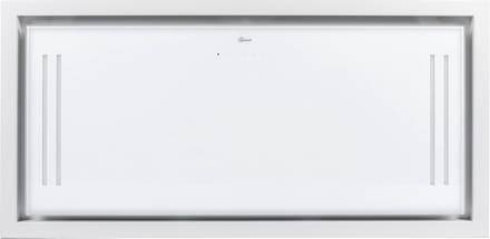GURARI plafondAfzuigkap GCH C 343 90 WH PRIME+Slang, Afzuigkap 90cm/ wit glas/ efficiënt/ krachtig 1000m³