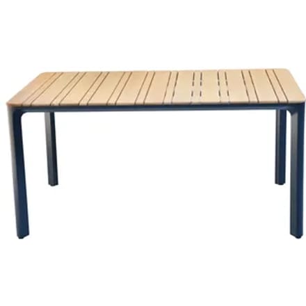 Central Park Lorenzo Eettafel - Teak - Aluminuim - 155x90x75 Cm
