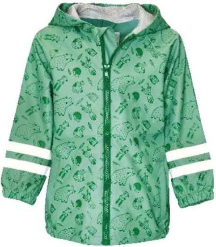 Playshoes - Regenjas - Bosdieren - Groen - Maat 80