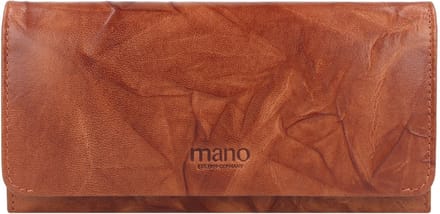 mano Donna Aurona Portemonnee RFID Leer 19 cm - Dames - Horizontaal - cognac
