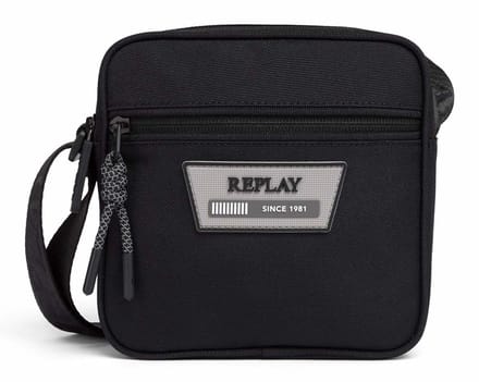 REPLAY schoudertas Reporter Bag Black zwart