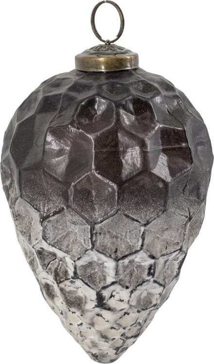 HomeBound by KY | Glazen kerstbal ombre matt black | 12,5cm | kerstbal