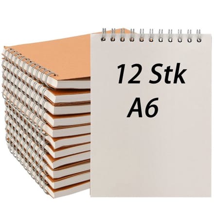 Onf3 - A6 spiraal notitieblok - klein blanco notitieboek - 60 vellen