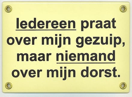 MadDeco - emaille - deurbord - wandbord - iedereen - praat - over - mijn - gezuip