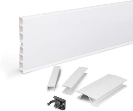 Kunststof Plint Sokkelpaneel 100mm Hoogglans Wit voor Keuken