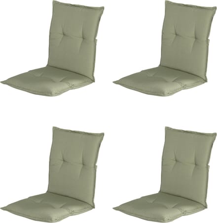 Hartman - Tuinkussen - Lage Rug - 4x - Groen - 100x50cm - Standenstoel