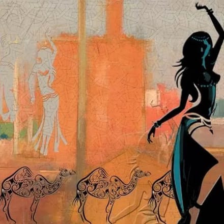 Safaary - Marokkaanse Schilderij Belly dance Marrakesh