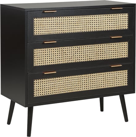 OPOCO - Commode - Zwart - Rotan