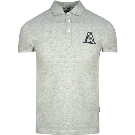 Aquascutum Check A Logo grijs poloshirt