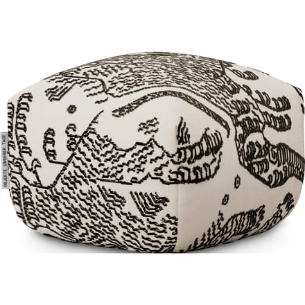 Objekte unserer Tage Sander Sofa Poef Mini - Tiger Mountain Col. 001 black/white