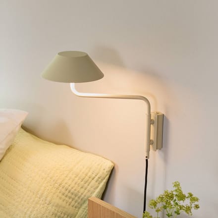 Hübsch LED wandlamp COVER, zandkleurig, uitval 30 cm, metaal