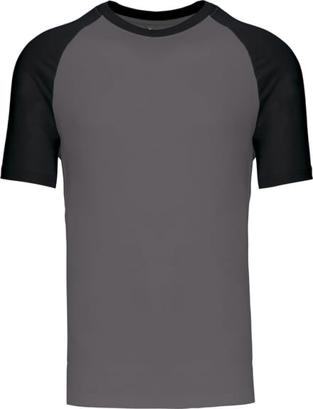 Kariban Baseball - Tweekleurig t-shirt K330 - Slate Grey / Black - M
