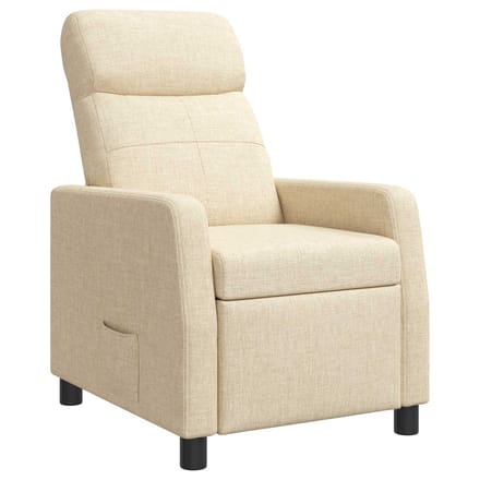 vidaXL - Recliner - Crèmekleurig - Stof
