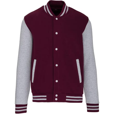 Kariban College jacket unisex K497 - Wine / Oxford Grey - XXL