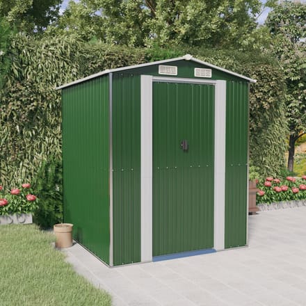 vidaXL - Tuinschuur - 192x191x223 - cm - gegalvaniseerd - staal - groen