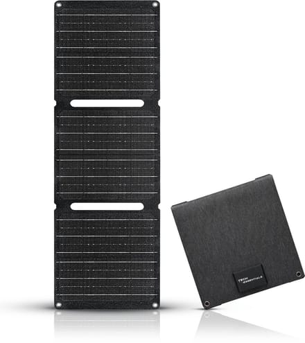 Tech Essentials 30W Zonnepaneel Opvouwbaar - USB-C - USB-A - Draagbaar - Mini