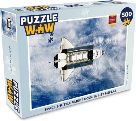 Puzzel Space shuttle vliegt hoog in het heelal - Legpuzzel - Puzzel 500 stukjes