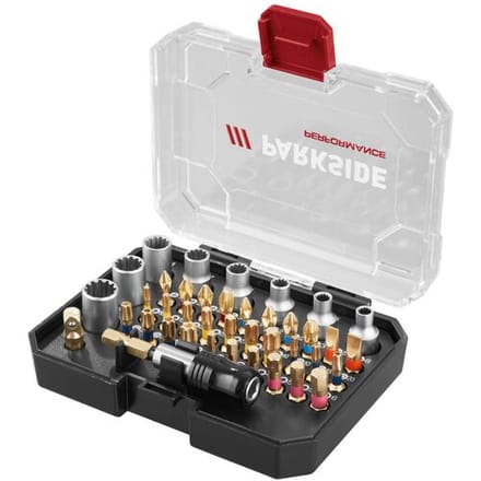 PARKSIDE PERFORMANCE Bitset of bit- en dopsleutelset (Torsiebits/doppen, 40 stuks)