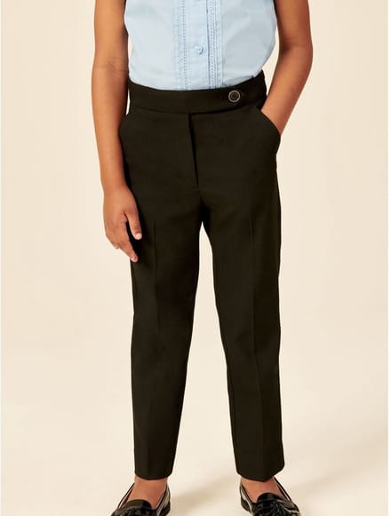 Next - Meisjes - Schoolbroek met rechte voorkant - Zwart
