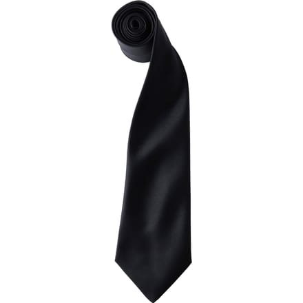 Premier Herensatineband (Smalblad) (Zwart)