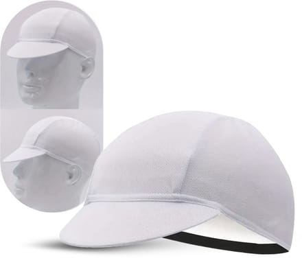 Wielerpet Fiets Cap – Ademend & Zweetabsorberend – Onder Fietshelm – Unisex – One Size – Wit