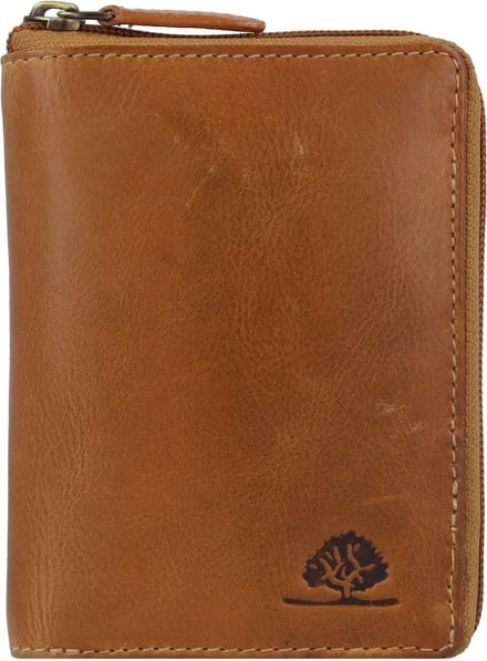 Greenburry Tornado Portemonnee RFID-bescherming Leer 10 cm - Jongens - Staand formaat - peanut brown