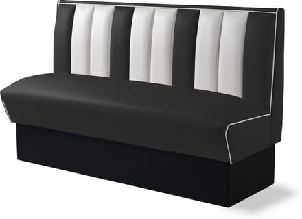 Bel Air Dinerbank Single Booth HW-150 Zwart