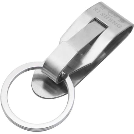 RVS sleutelhanger veiligheidsclip op riem sleutelclip riem A white