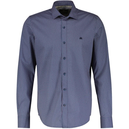 Lerros - Lange mouw overhemd - Mannen - M - 443 CRISPY BLUE - Katoen - 24D1389