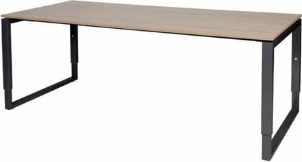 Verstelbaar Bureau - Plus 200x90 Havana Kersen - zwart frame