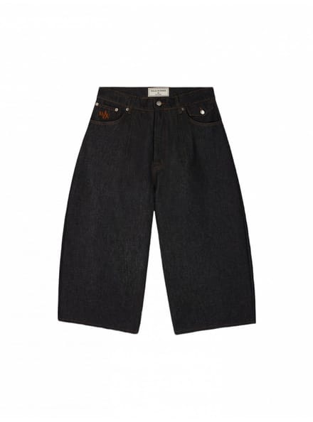 rauwe denim balon shorts