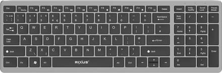 Rixus RXWK02 Bluetooth Keyboard - Universal - Ultra slim - Qwerty - Oplaadbaar - Compact design - Zilver