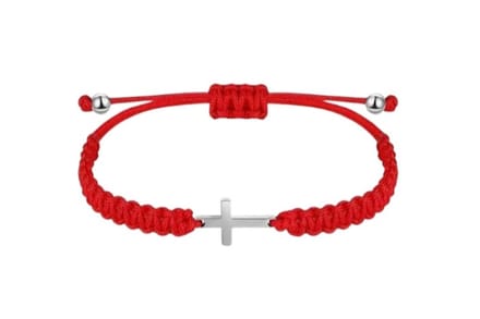 Kruis armband - Jezus - Christelijk - bijbel - touw rood