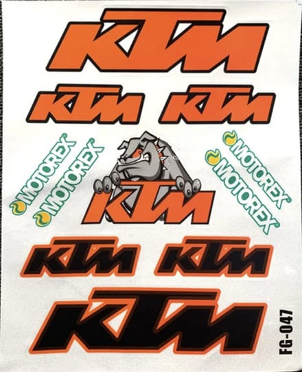 KTM Stickers - motorcross stickers - wit