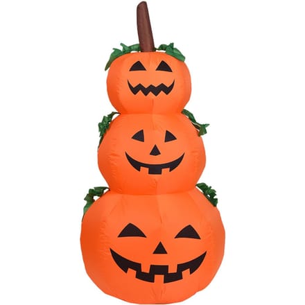 3.9FT Halloween Opblaasbare Pompoen Buitendecoraties LED's Opblaasbare 3 Opblaasbare US Plug oranje