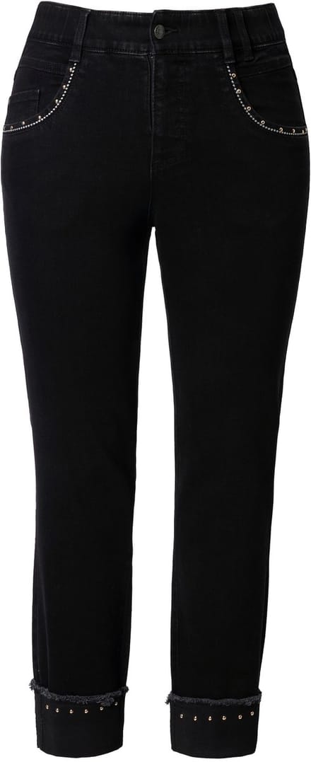 Laurasøn - Dames - Jeans slim fit - Zwart - Maat 52