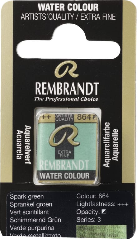 Rembrandt Aquarelverf - napje - Sprankel Groen 864   8712079439484   Verf