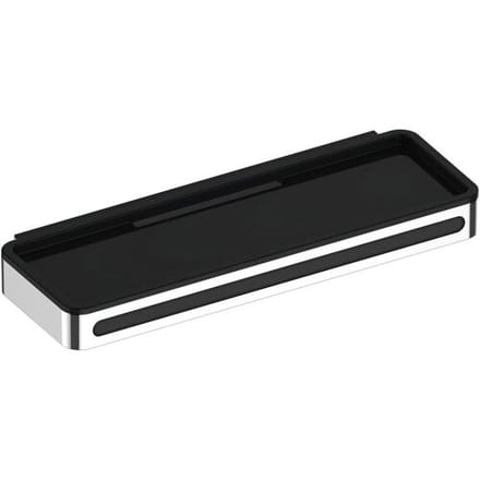 Keuco Plan - Planchet, lengte 29 cm, met wisser voor glas, chroom/zwart 14959010037