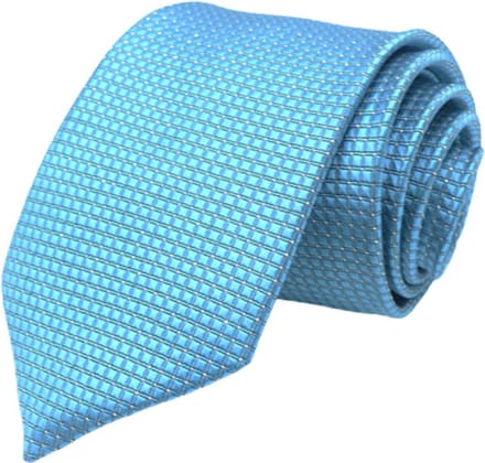 Fako Fashion - Stropdas - Ruit - Satijn - 8cm - 145cm - Aqua Blauw