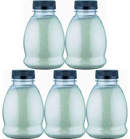 Scrubzout Eucalyptus - 375 gram - Fles met zwarte dop - set van 5 stuks - Hydraterende Lichaamsscrub