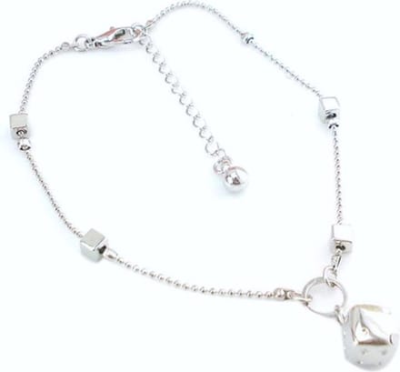 Fako Bijoux® - Enkelbandje - Enkelsieraad - Dobbelsteen
