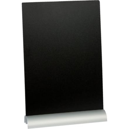 Securit® Aluminium voet, Silhouette-tafelkrijtbord in zwart