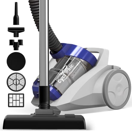 TurboTronic CV04 Stofzuiger - 4 Liter - Grijs/Blauw