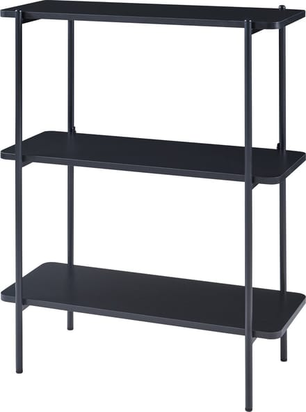 Boekenkast Samnanger open kast 100x80x34 cm zwart [en.casa]