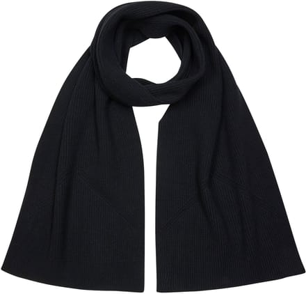 FALKE Selection Structured sneldrogend warm wol functioneel materiaal wintersjaal unisex zwart - maat ONESIZE